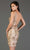 SCALA - Strappy Sequined Fitted Cocktail Dress 60038 - 1 pc Mink/Gold In Size 8 Available CCSALE 8 / Mink/Gold