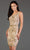 SCALA - Strappy Sequined Fitted Cocktail Dress 60038 - 1 pc Mink/Gold In Size 8 Available CCSALE 8 / Mink/Gold