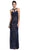 Sequined Halter Sheath Prom Dress Dress XXS / Navy