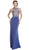 Sheer Embellished Fitted Evening Dress Dress XXS / Royal