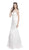 Sheer Fitted Trumpet Evening Gown Evening Dresses XXS / Off White