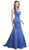 Sheer Fitted Trumpet Evening Gown Evening Dresses XXS / Royal