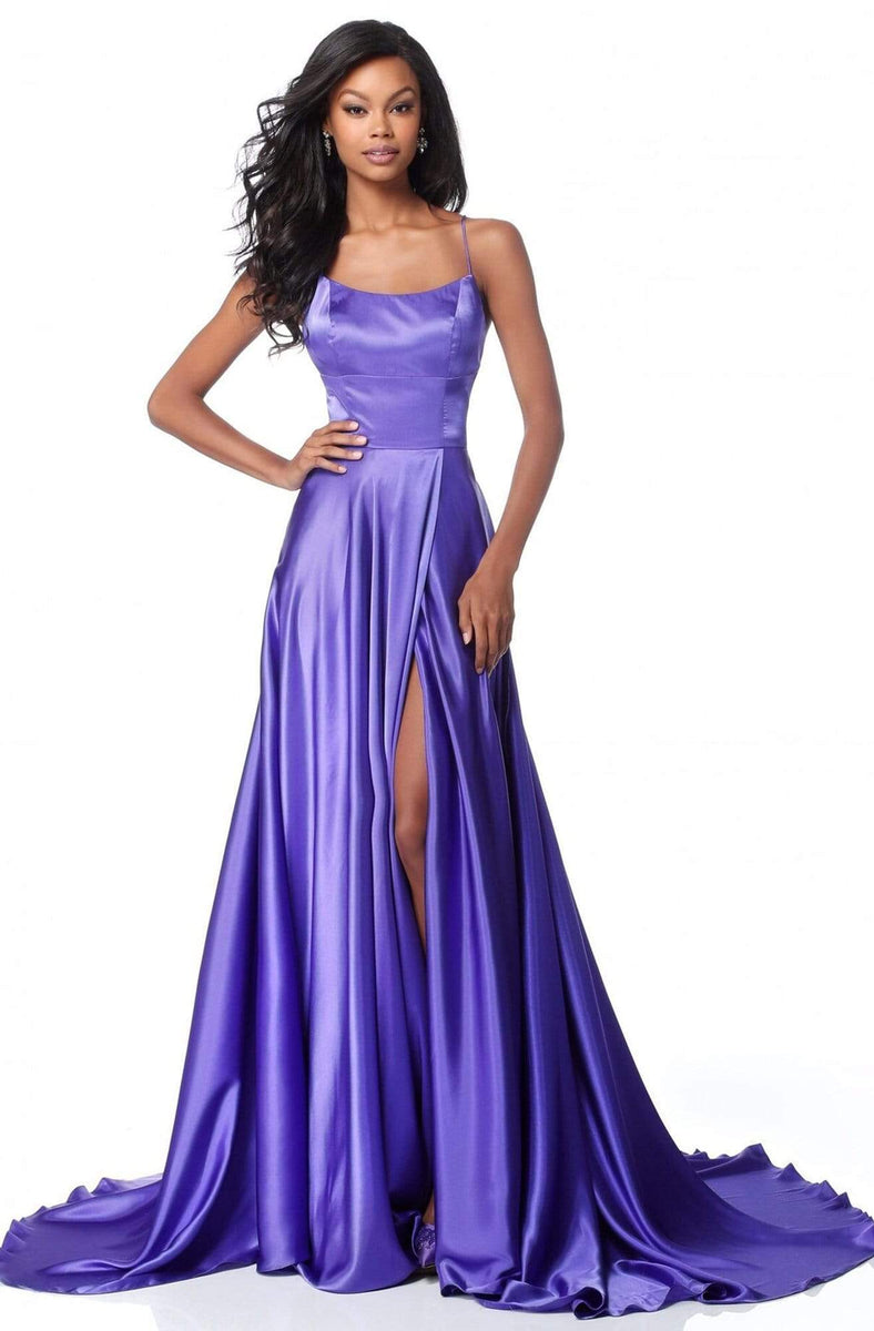 Sherri Hill - 51631 Sexy Lace-Up Back A-Line Long Evening Dress ...