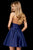 Sherri Hill - 52379 V Neck Spaghetti Straps A-Line Satin Short Dress Special Occasion Dress