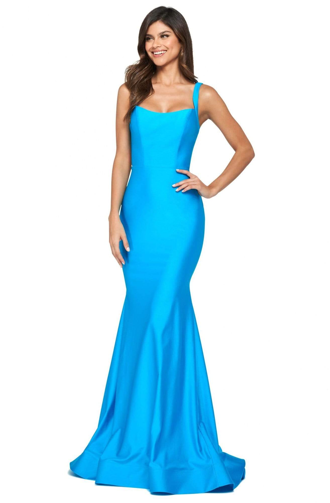 Sherri Hill - 53906 Scoop Neck Jersey Trumpet Dress – Couture Candy