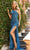 Sherri Hill - 54893 Knot Style Sequin Gown Prom Dresses 00 / Peacock