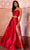 Sherri Hill - 55018 Cowl Neck Two Piece Gown Prom Dresses 00 / Red