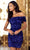 Sherri Hill 55205 - Straight One-Shoulder Cocktail Dress Cocktail Dresses 000 / Royal