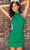 Sherri Hill 55251 - Halter Sheath Short Dress Cocktail Dresses 00 / Emerald