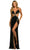 Sherri Hill 55460 - Side Cutouts Dress Evening Dresses 000 / Black/Gold