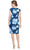 SLNY 9130202 - Floral Sheath Asymmetric Dress Holiday Dresses