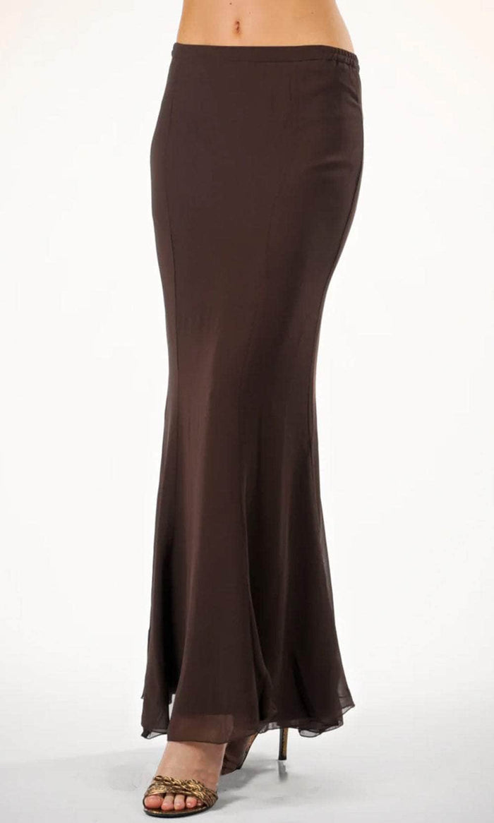 Soulmates S1209 - Solid Chiffon Skirt Bottom S / Espresso