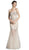 Strapless Beaded Trumpet Evening Gown Dress