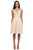 Sue Wong Dress With Pleated Skirt Cocktail Dress CCSALE 8 / Champagne