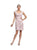 Sue Wong Floral Embroidered Sheath Dress Cocktail Dress CCSALE 10 / Rose