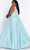 Sydney's Closet - SC7324 V-Neck Metallic Prom Gown Prom Dresses