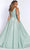 Sydney's Closet - SC7324 V-Neck Metallic Prom Gown Prom Dresses