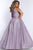 Sydney's Closet - SC7324 V-Neck Metallic Prom Gown Special Occasion Dress