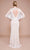 Tadashi Shoji - Atwood Lace Gown with Capelet BKV19771LBR - 1 pc Ivory/Petal In Size 16 Available CCSALE