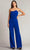 Tadashi Shoji BOS20298Y - Strapless Minimalistic Jumpsuit Formal Pantsuits 00 / Mystic Blue