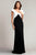 Tadashi Shoji BOS23004L - Puff Sleeve V-Neck Long Dress Special Occasion Dress
