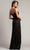 Tadashi Shoji BTY22225L - Claudette Spaghetti Strap Lace Gown In Black and Neutral