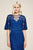 Tadashi Shoji - Lace V-neck Fitted Dress - 1 pc Cerulean In Size 12 Available CCSALE 12 / Cerulean