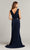 Tadashi Shoji - Perin Back Drape Gown Evening Dresses