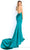 Tarik Ediz - 50857 Deep V Neck Trumpet Gown With Train Prom Dresses