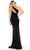 Tarik Ediz - 50905 Asymmetrical Cutout Sheath Dress Evening Dresses S / Black