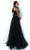 Tarik Ediz - 51037 Sheer Bishop Sleeve Tulle Gown Prom Dresses