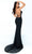 Tarik Ediz - 51095 Floral Sheath Evening Dress Prom Dresses