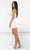 Tarik Ediz - 51104 Beaded Lace Short Dress Cocktail Dresses In White