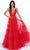 Tarik Ediz - 51125 Plunging V-Neck Tulle Gown Prom Dresses