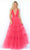 Tarik Ediz - 51125 Plunging V-Neck Tulle Gown Prom Dresses