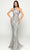 Tarik Ediz - 51141 Embellished Sheath Evening Dress Evening Dresses 0 / Silver