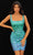 Tarik Ediz - 51162 Square Sequin Cocktail Dress Cocktail Dresses