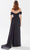 Tarik Ediz 52009 - V-Neck Ruched Satin Prom Gown Prom Dresses