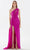 Tarik Ediz 52015 - One Shoulder Satin Prom Gown Prom Dresses 00 / Fuchsia