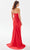 Tarik Ediz 52017 - Strapless Sheath Prom Dress In Red