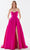 Tarik Ediz 52022 - Bustier A-Line Prom Dress with Slit Prom Dresses 00 / Fuchsia