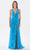 Tarik Ediz 52086 - Fringed Sheath Prom Dress Prom Dresses 00 / Royal Blue