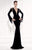 Tarik Ediz - 92519 Embellished Long Sleeves Gown - 1 pc Navy In Size 8 Available CCSALE 8 / Navy