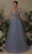 Tarik Ediz - 98007 See Through A-Line Tulle Gown Evening Dresses 0 / Lilac Blue