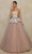 Tarik Ediz - 98061 Straight Across Voluminous Gown Prom Dresses 0 / Special Pink/Silver