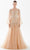 Tarik Ediz 98262 - Illusion Sequined Evening Dress Evening Dresses 00 / Stone