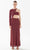 Tarik Ediz 98329 - One Sleeved Evening Gown Evening Dresses 00 / Burgundy