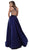 Tarik Ediz - Embellished Deep V-neck Lace Dress With Overskirt 50430 - 1 pc Navy In Size 4 Available CCSALE 4 / Navy