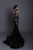 Tarik Ediz - Floral Embroidered Mermaid Dress With Train 93602 CCSALE 6 / Black