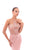 Tarik Ediz Illusion Beaded Floral Lace High Slit Gown 93408 CCSALE 4 / Dusty Rose